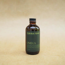 Load image into Gallery viewer, Coriander Seed Omega Body Oil in a brown glass bottle, showcasing its nourishing ingredients and non-greasy formula.
