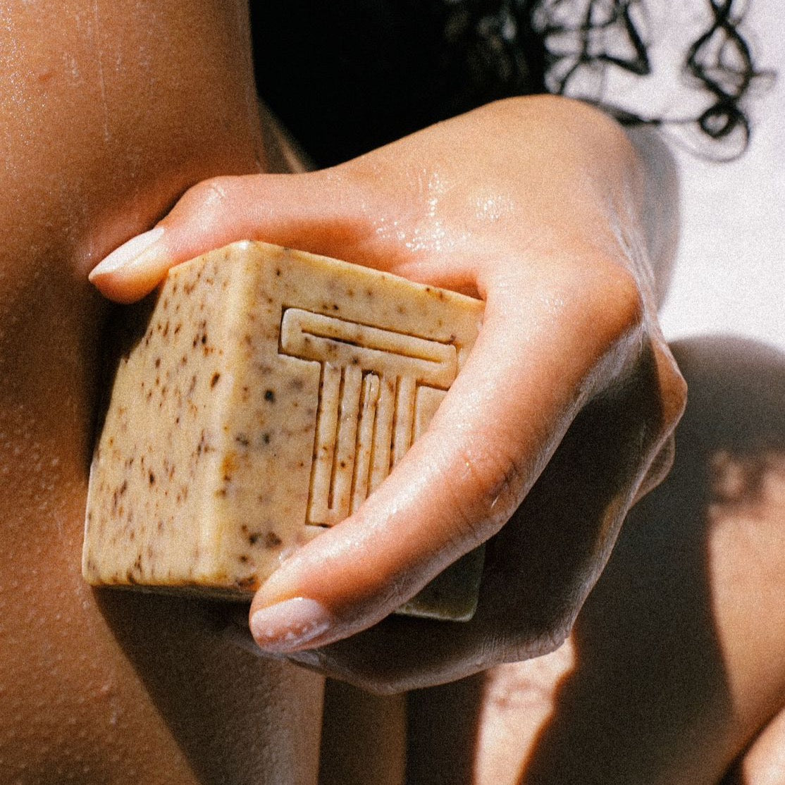 Juicy Guava + Coffee Scrub Soap Cube [Seasonal]