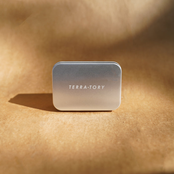 front view of TERRA-TORY Aluminum Travel Soap Case 